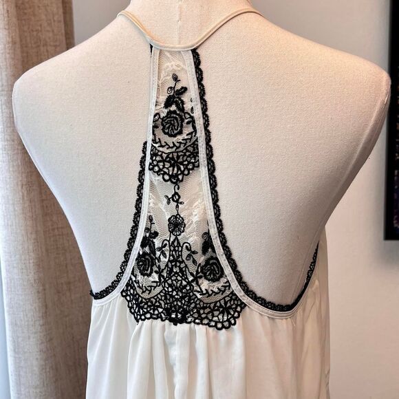 In Bloom by Jonquil Ivory Slip Dress – Lace Trim Nightgown - Size Small - Picture 6 of 8